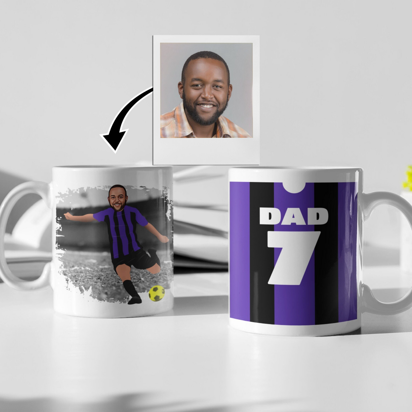 Football | Soccer Player Shot Mug - Any Team Colours