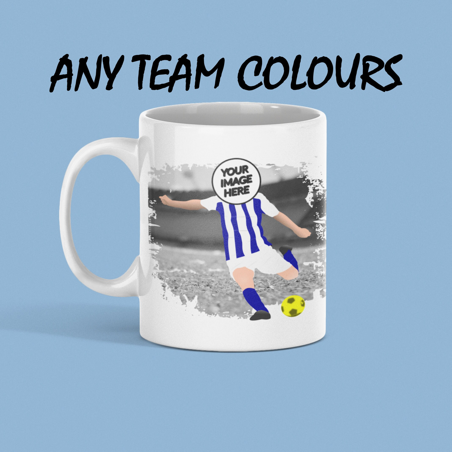 Football | Soccer Player Shot Mug - Any Team Colours
