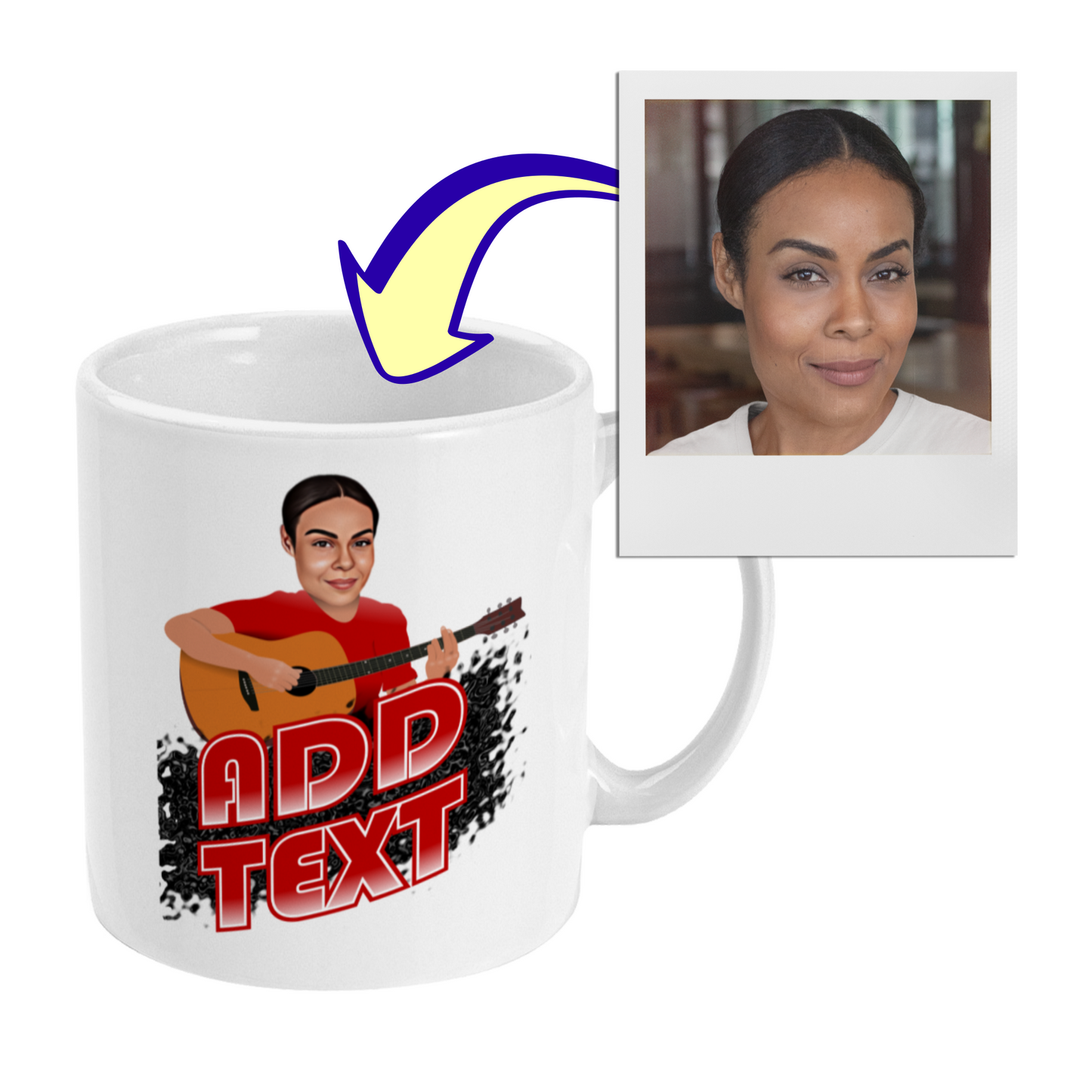 Funny Guitar Player Personalised Mug