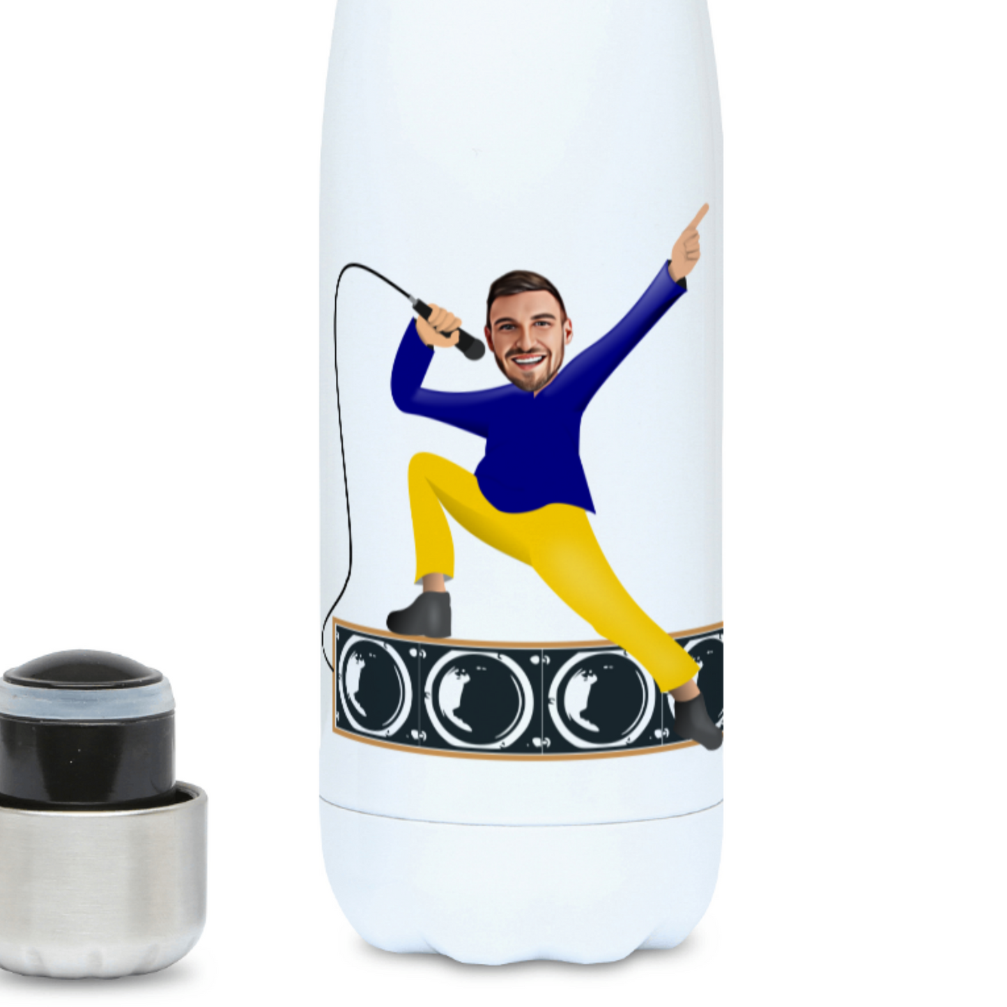 Funny Karaoke Singer Flask | Singer - Vocalist Gift - 500ml Water Bottle