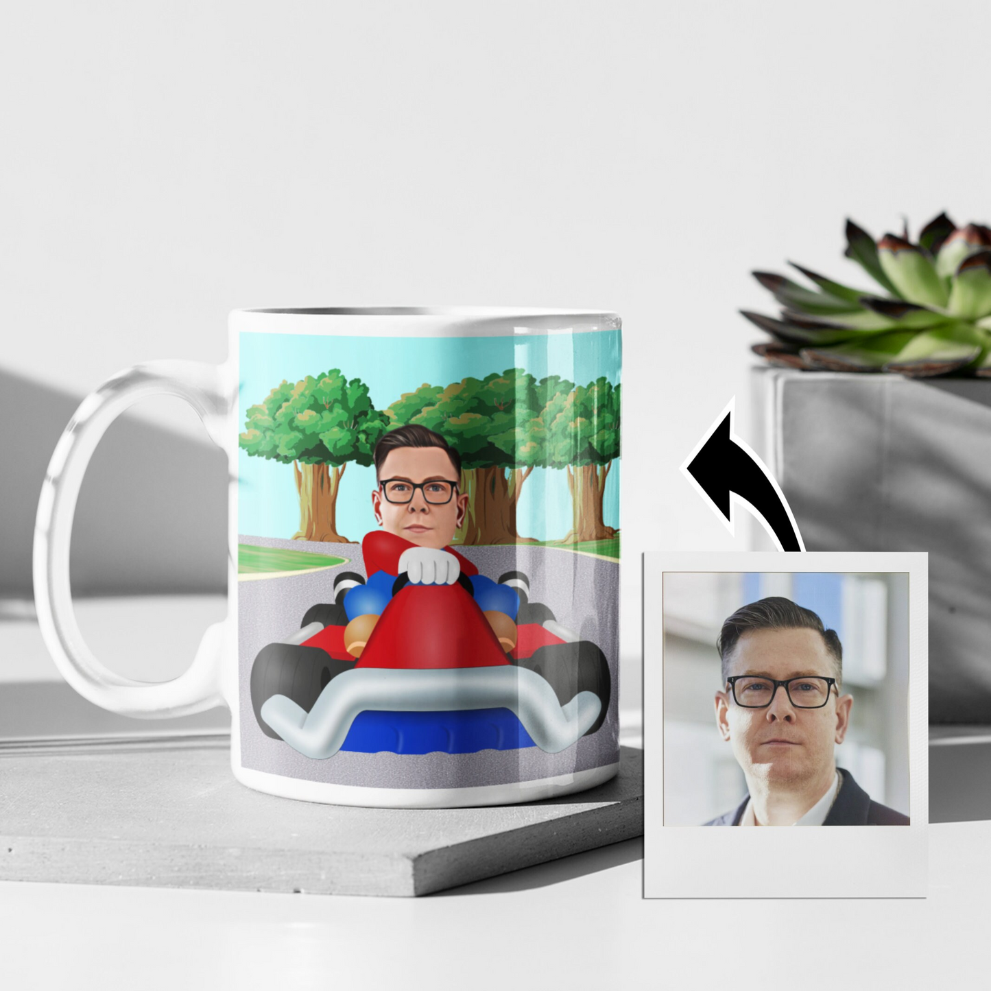 Super Daddio | Mario-Inspired Design Custom Photo Mug