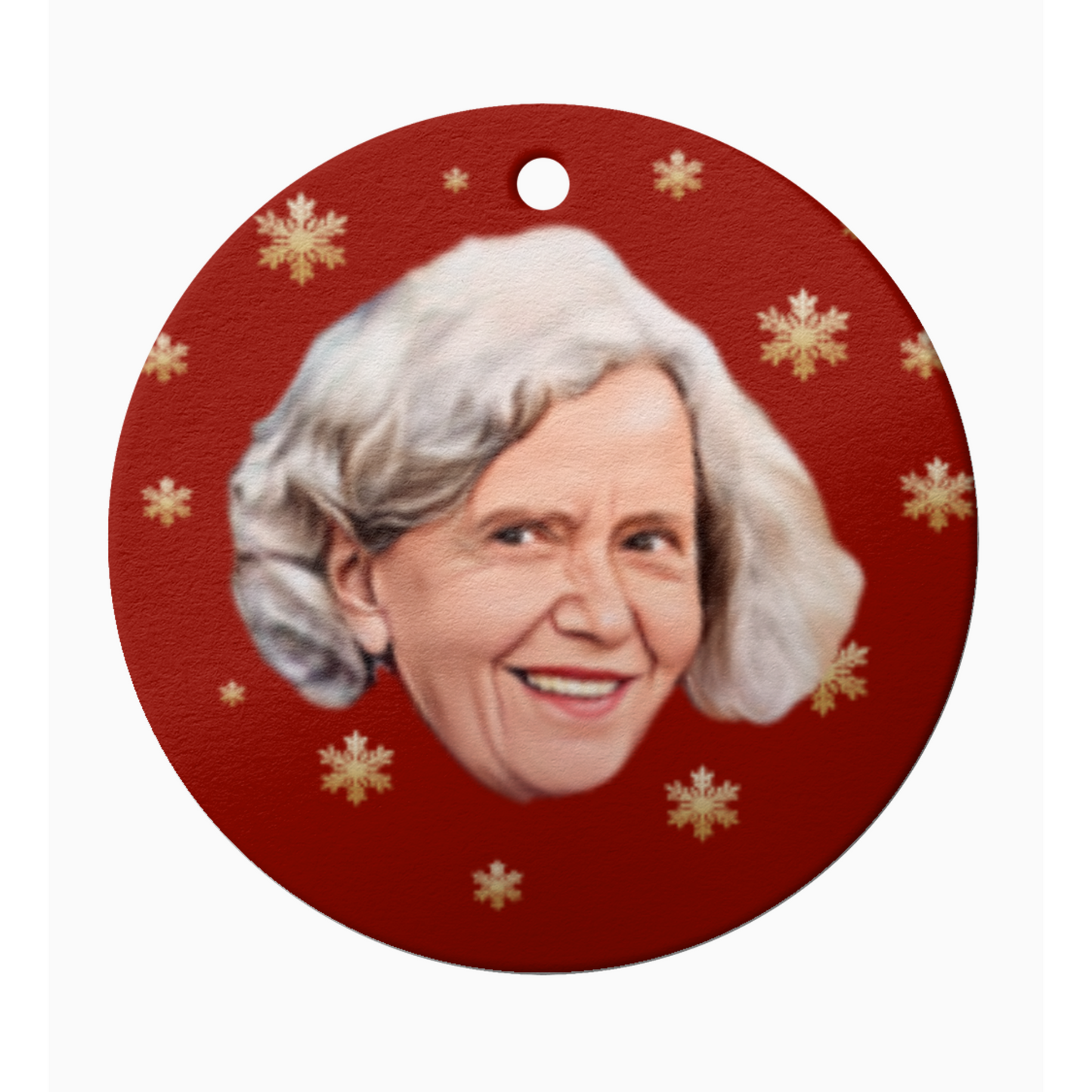 Xmas Snowflakes Custom Head / Pet Christmas Tree Decoration - Ceramic Christmas Tree Ornament