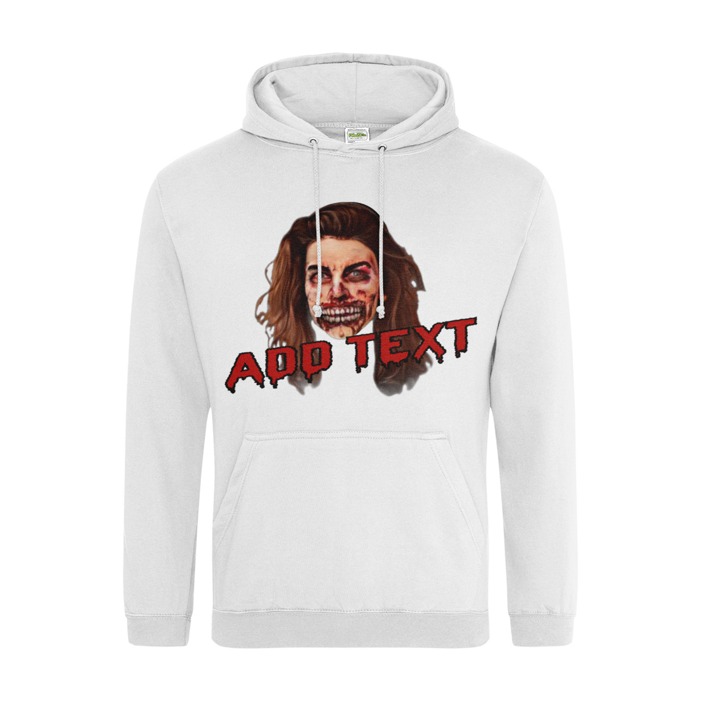 Zombie Face Halloween Hoodie | Funny Trick or Treat - Halloween Party Pull over Hoodie