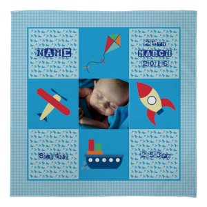 Fleece Blanket - Baby Boy - Your Photo / Text