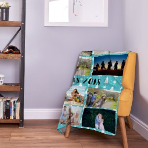 Christmas Trees - Photo Collage Fleece Blanket