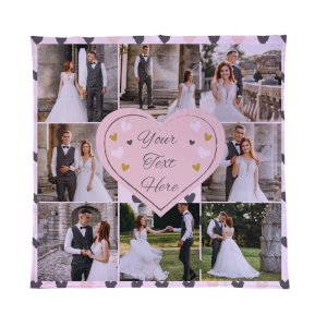 Fleece Blanket - Hearts - Photo Collage Blanket
