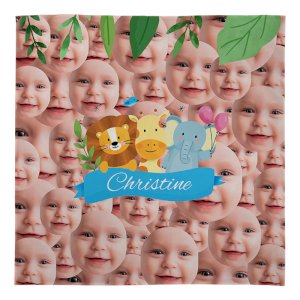 Fleece Blanket - Jungle Animals - All Over Face Photo Blanket