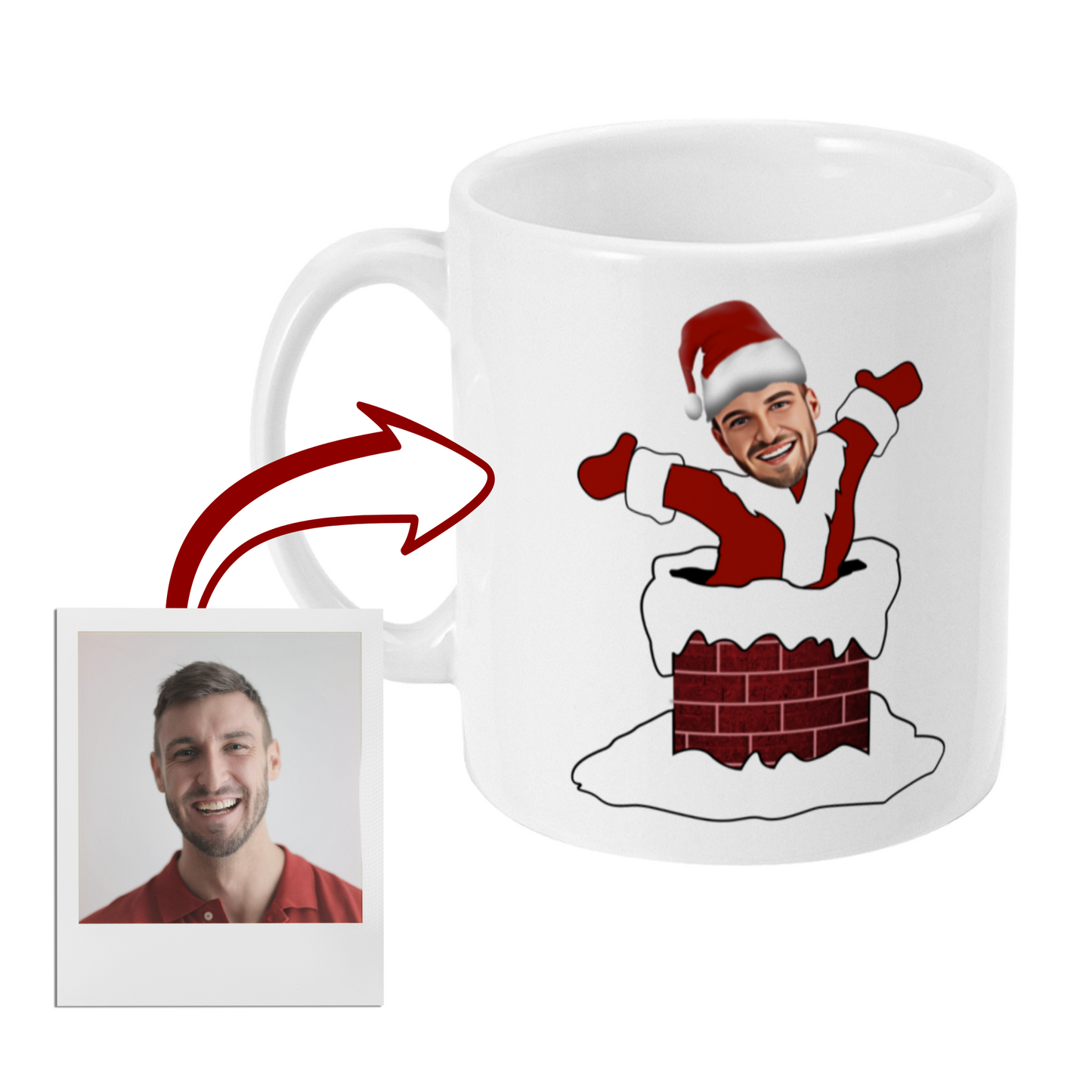 Christmas Cuppa - Santa Down the Chimney Xmas Mug