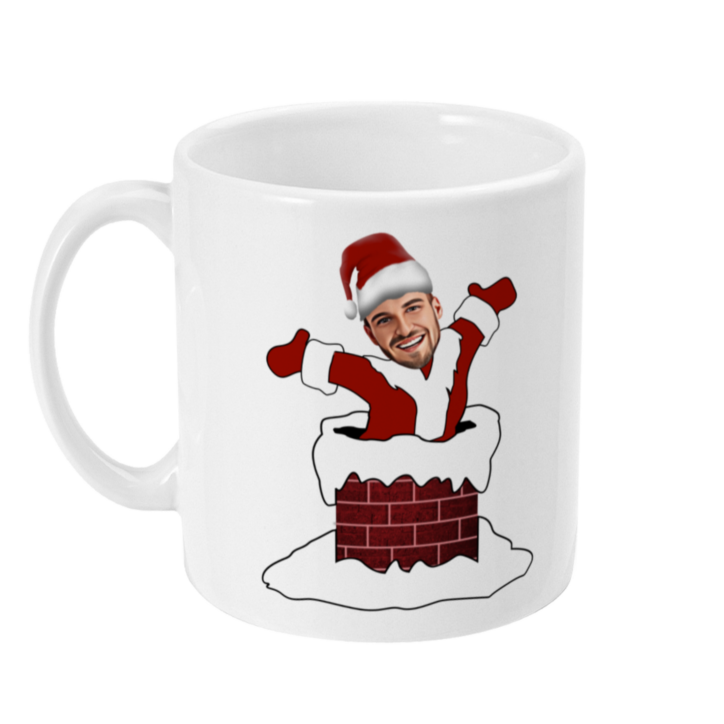 Christmas Cuppa - Santa Down the Chimney Xmas Mug