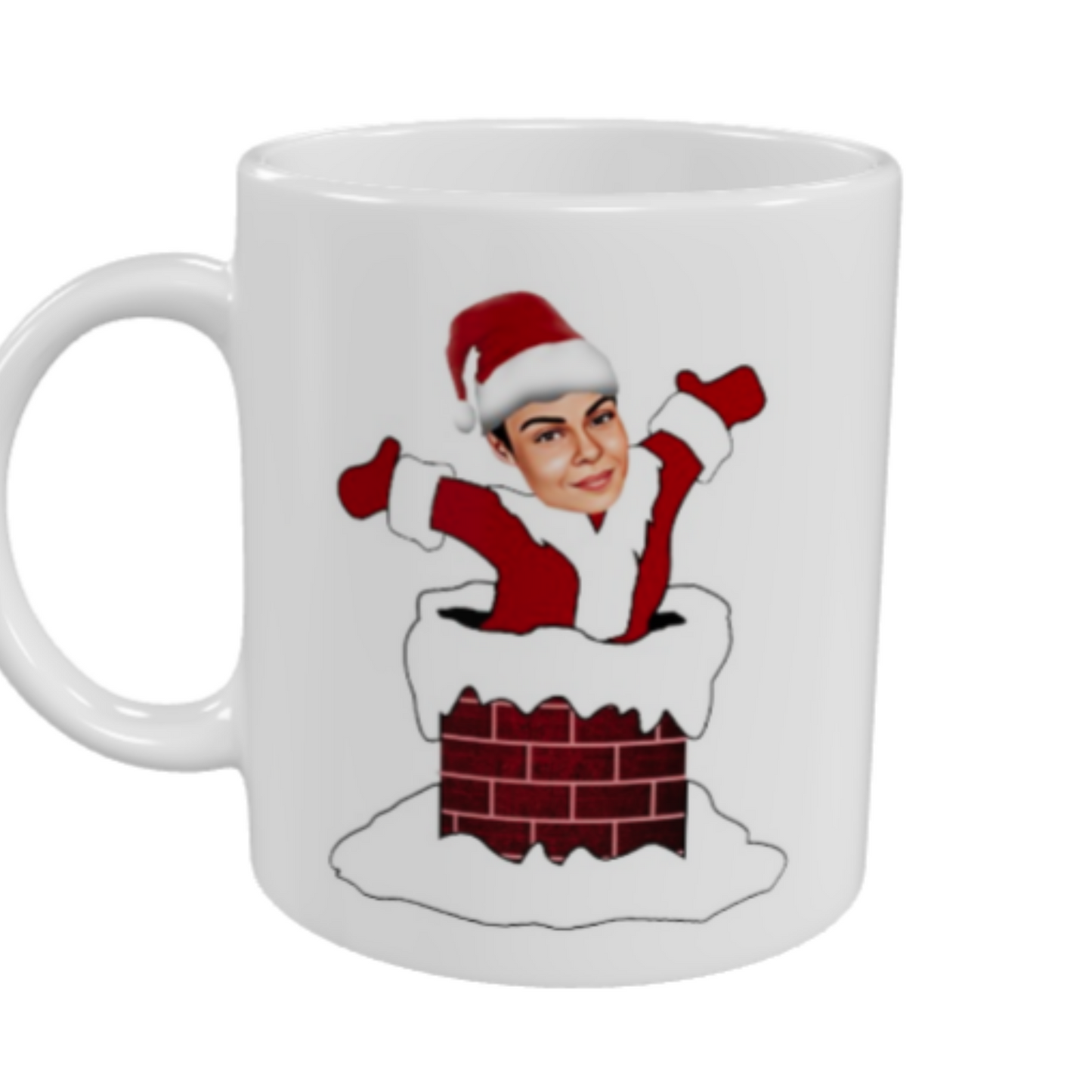 Christmas Cuppa - Santa Down the Chimney Xmas Mug