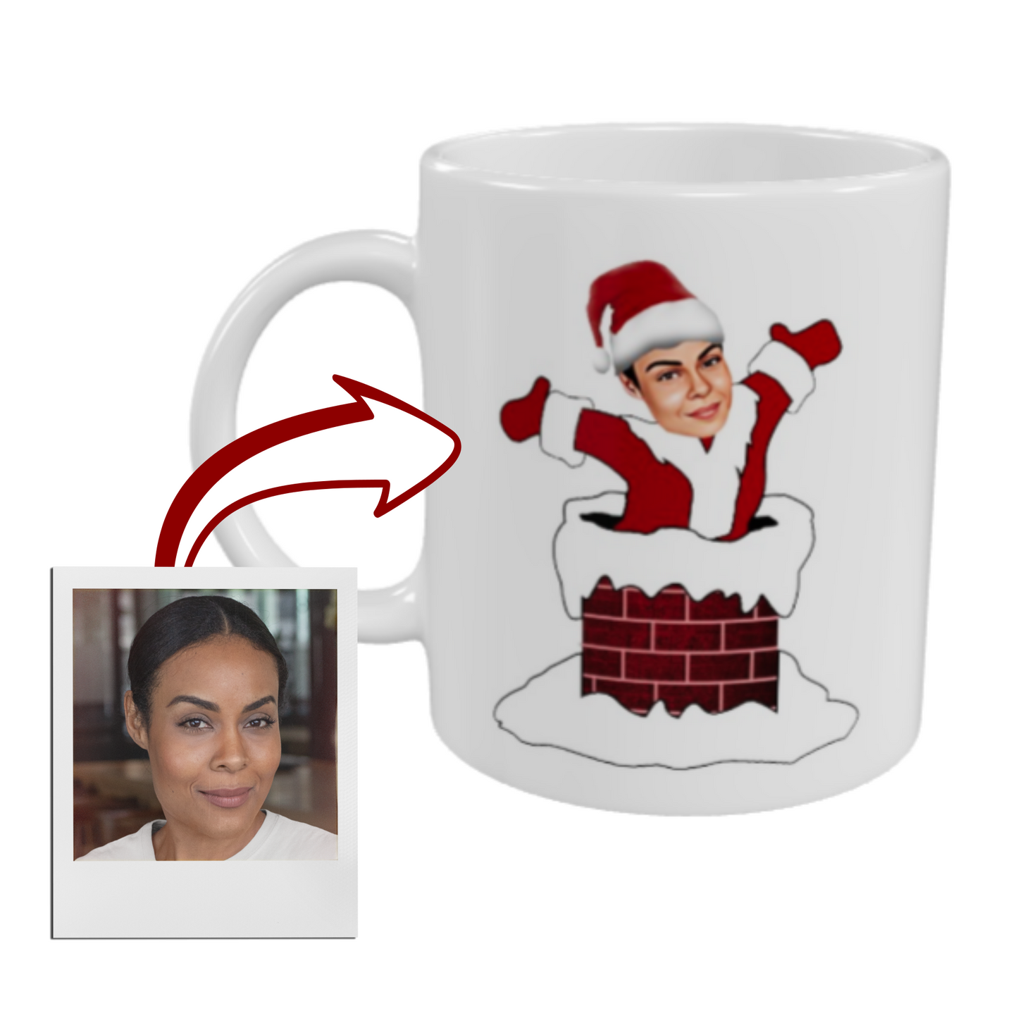 Christmas Cuppa - Santa Down the Chimney Xmas Mug