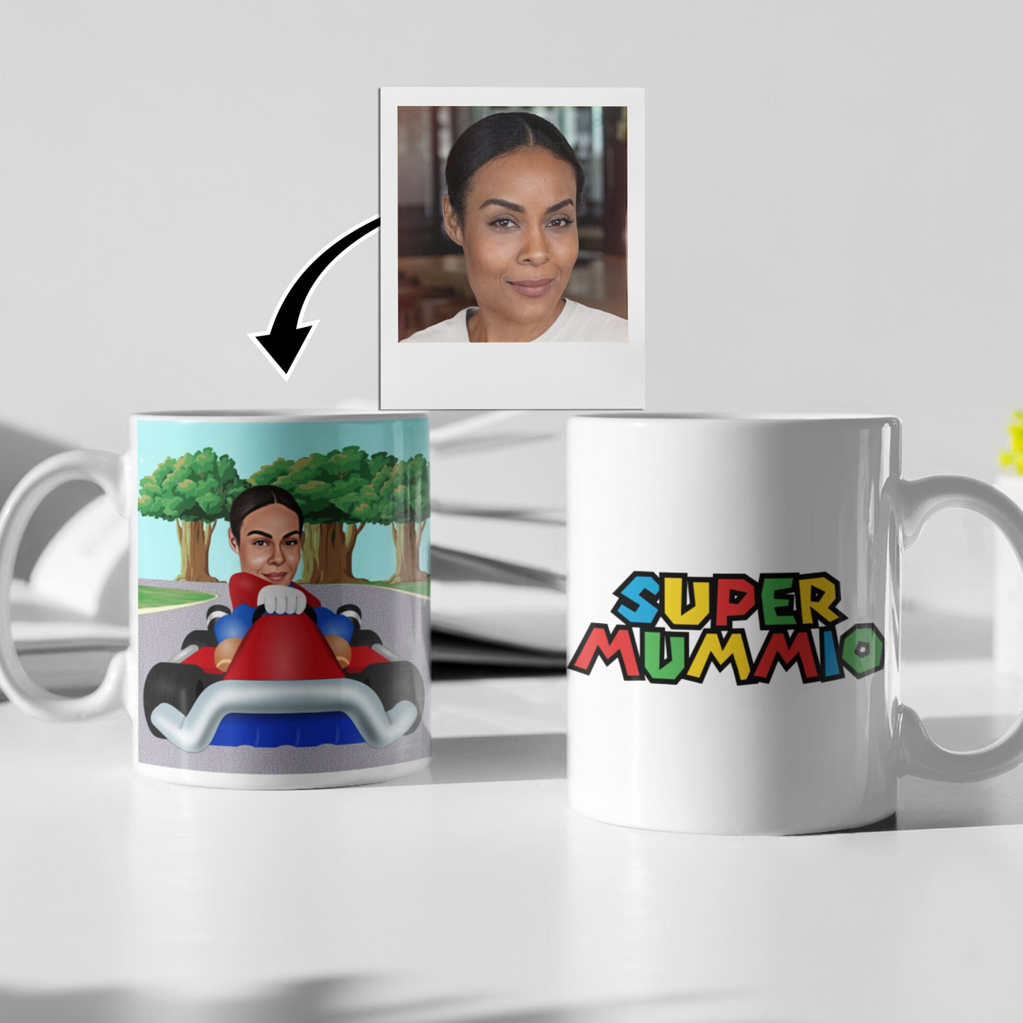 Super Mummio | Mario-Inspired Design Custom Photo Mug