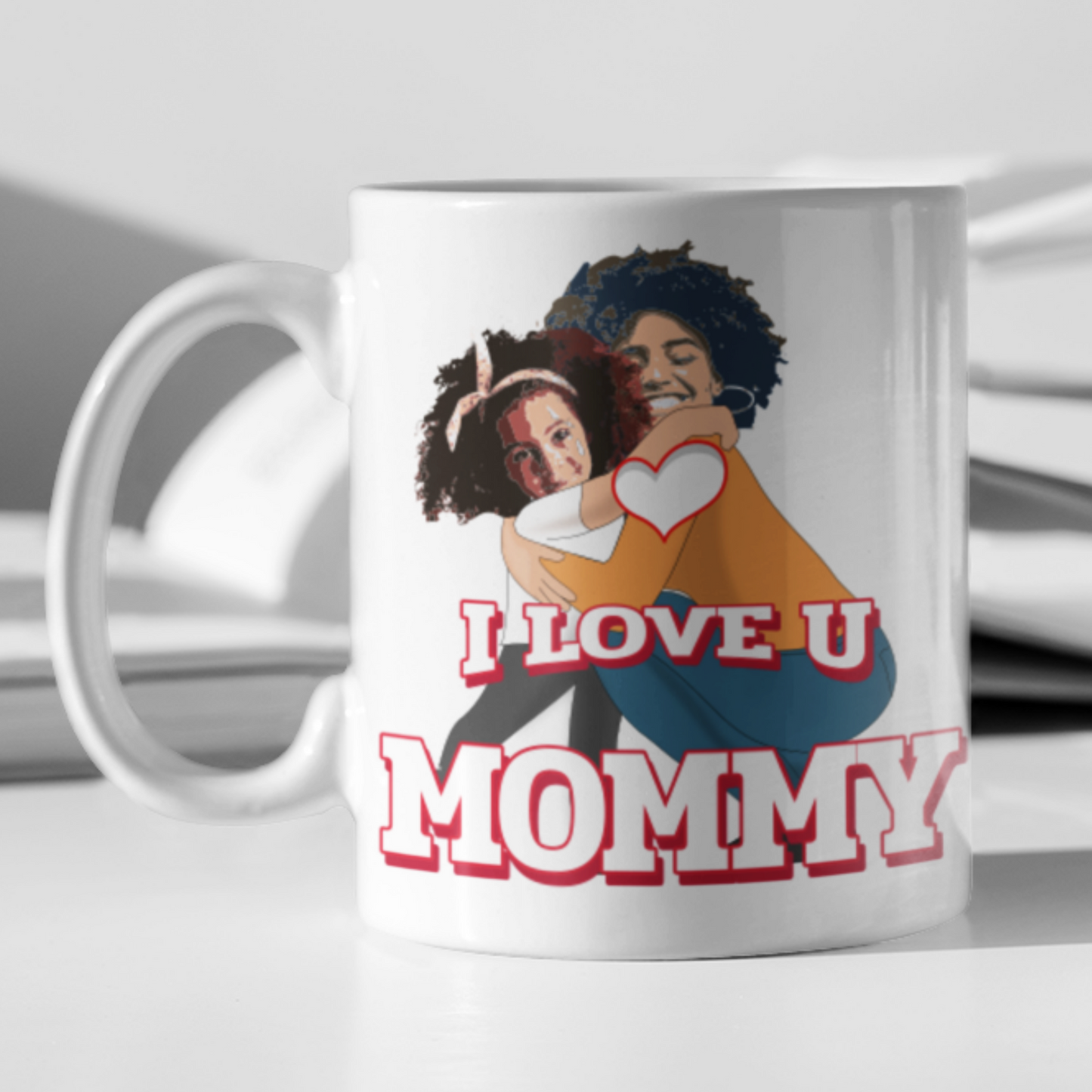 Cute Personalised Mother and Child Custom Mug - Your Face Design 11oz / 15oz Mug