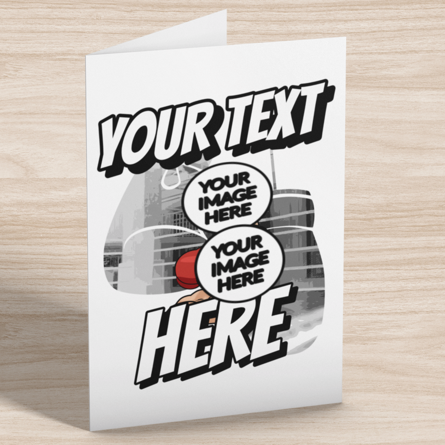 Funny Custom Parent Child Boxing Punch Card