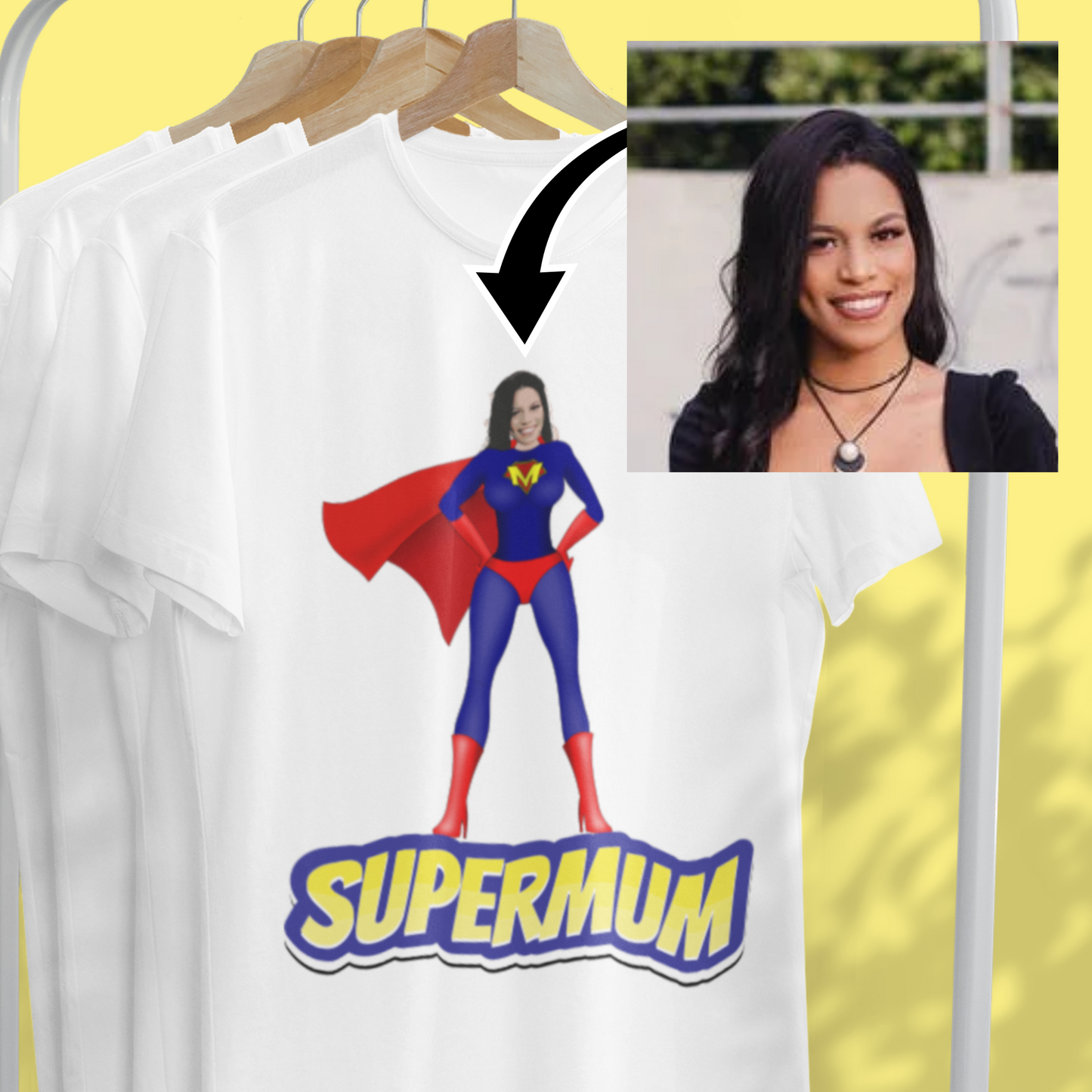 personalised photo supermum t-shirt