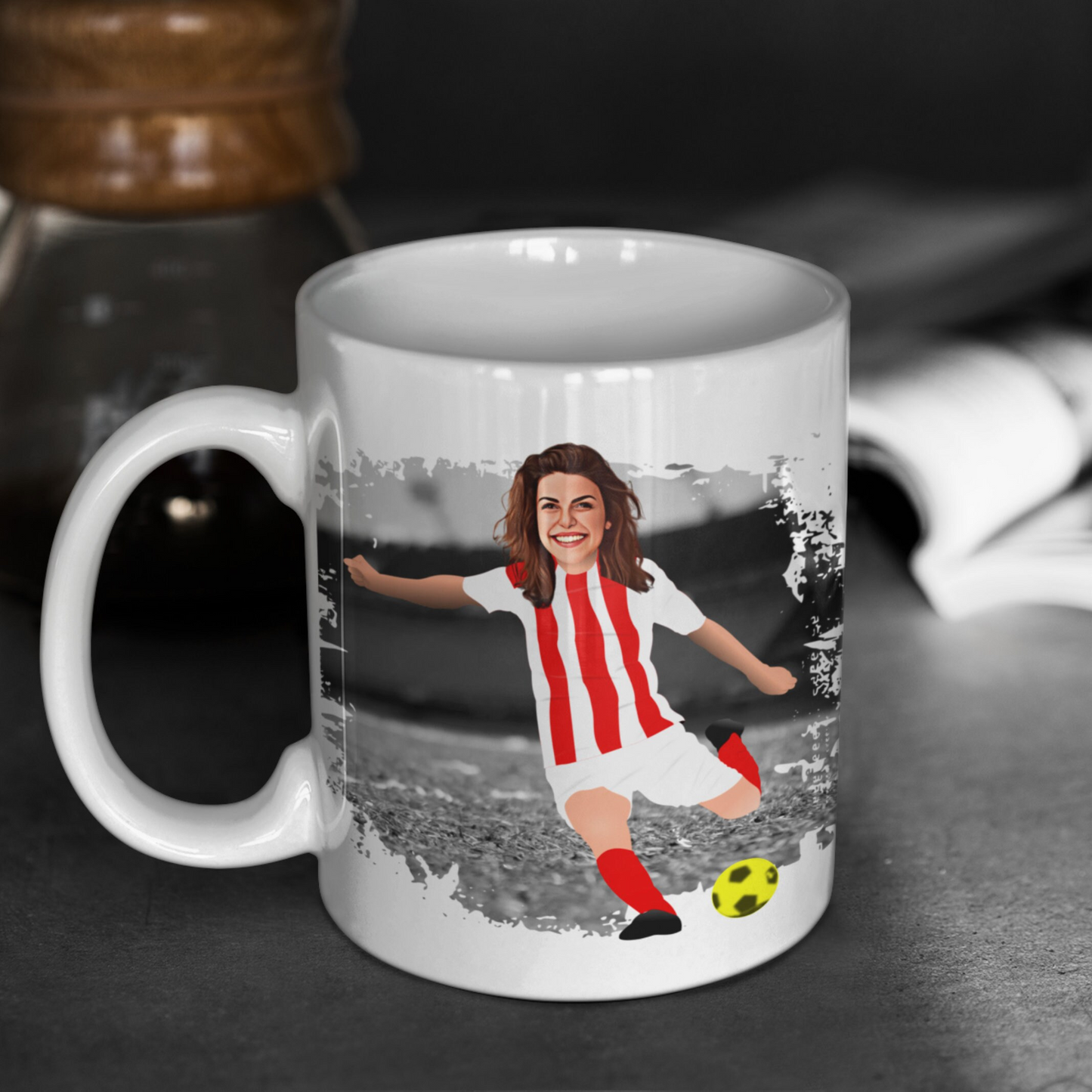 Football | Soccer Player Shot Mug - Any Team Colours