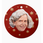 Xmas Snowflakes Custom Head / Pet Christmas Tree Decoration - Ceramic Christmas Tree Ornament