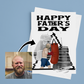 personalised photo greeting card with boxer punching punch bag