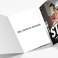 Funny Boxing Punch Statement Card | Double Photo Design