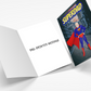 personalised photo greeting card showing an example of personalised message inside